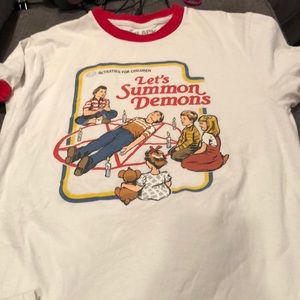 Let’s Summon Demons shirt red and white 👹